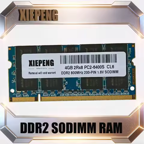Original 4GB DDR2 800MHz PC2-6400S RAM DDR2-667MHz PC2-5300S 2GB DDR2-800MHz 200Pin SO-DIMM Laptop RAM Printer Industrial Memory