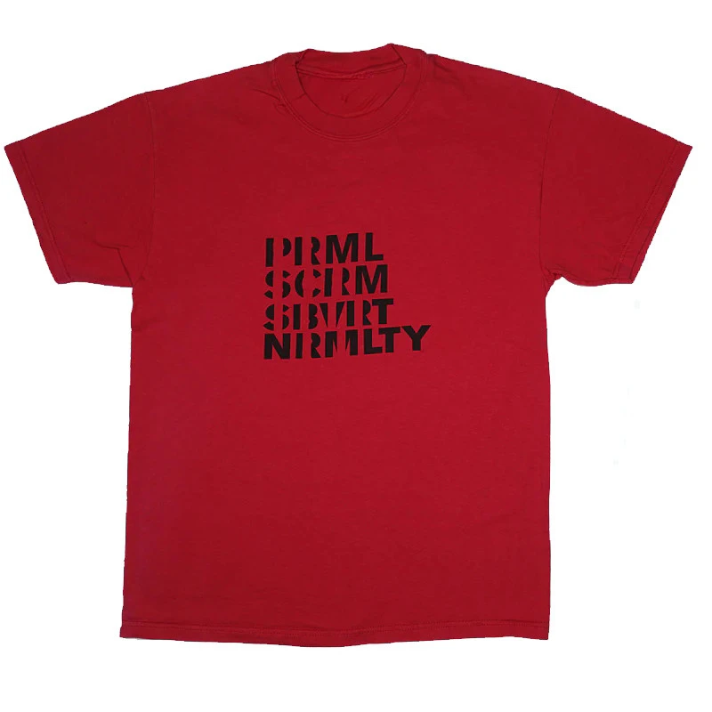 Summer Y2k 1984 British Acid Rock Primal Scream Band American Casual Red Short-sleeved T-shirt