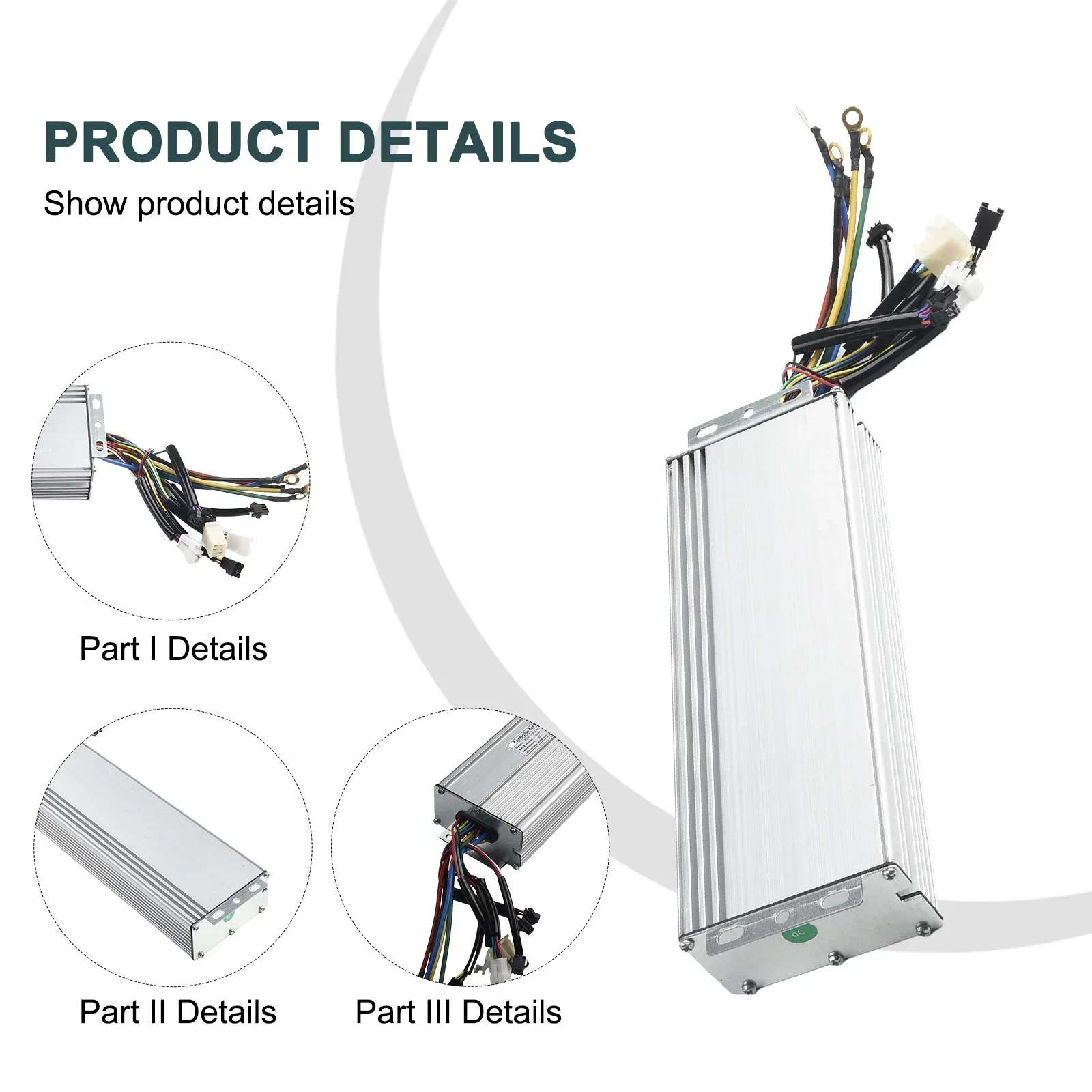 

Ebike Controller Low Level MTB SM Plug Sinewave Aluminum + Plastic DC 48V For 3000W Brushless KT-50A Wear-resistance