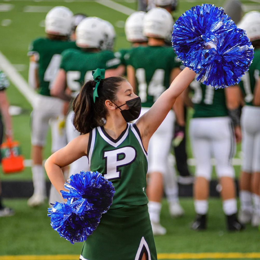 2 قطعة التشجيع بوم بومس خفيفة الوزن متينة من البولي ايثيلين ألوان نابضة بالحياة للاحتفالات المدرسية المحمولة القابلة لإعادة الاستخدام #2