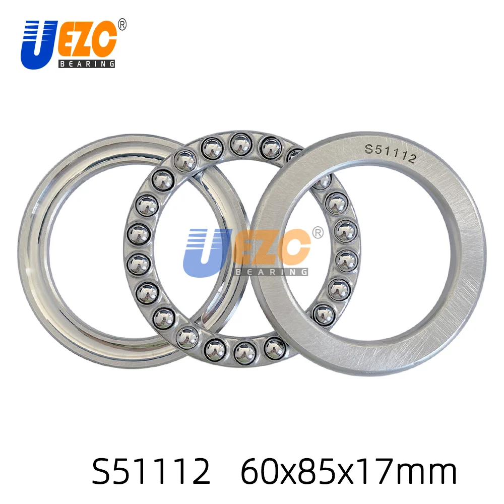 S51112 Stainless Steel Axial Deep Groove Ball Bearing 51113 60x85x17 mm