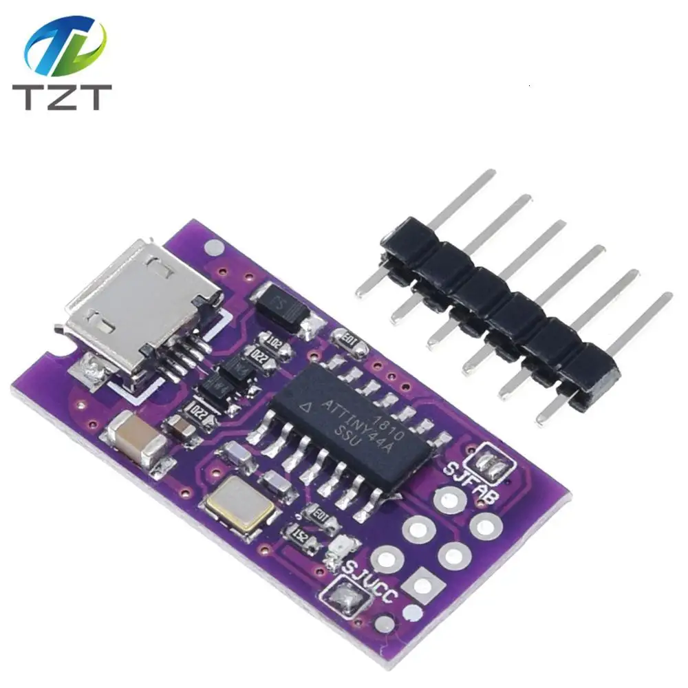 DIYTZT Micro USB Tiny AVR ISP ATtiny44 ATTiny45 ATTiny85 USBTinyISP Programmer Module For  IDE Bootloader ISP Microcontroller 5V