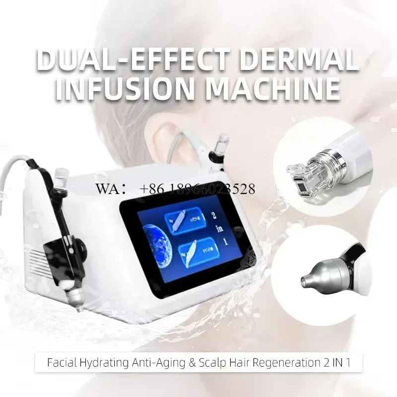 WMWMNU Non-invasive Dermal Beauty Device 2 Handles Serum Import for Rejuvenation and Scalp Oil Control