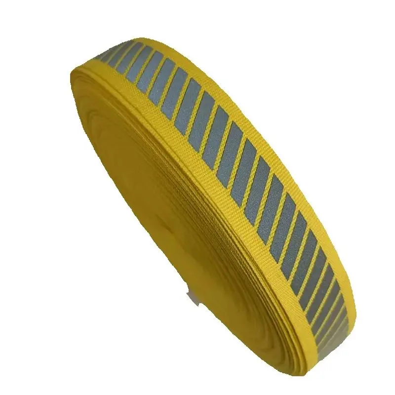 1 Inch DIY Reflector Tape Polyester Fluorescent Twill Reflective Webbing Sew On Clothing
