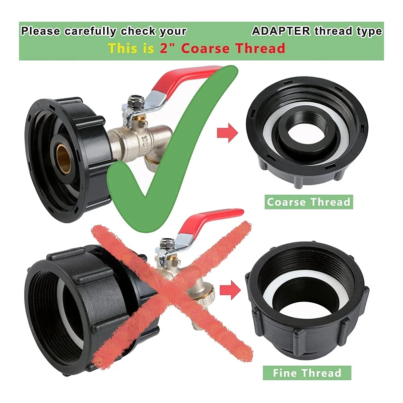Contenedor IBC, accesorios de tanque Ibc de latón de 1/2 pulgada para tanque de agua S60X6, adaptador IBC de 1000L