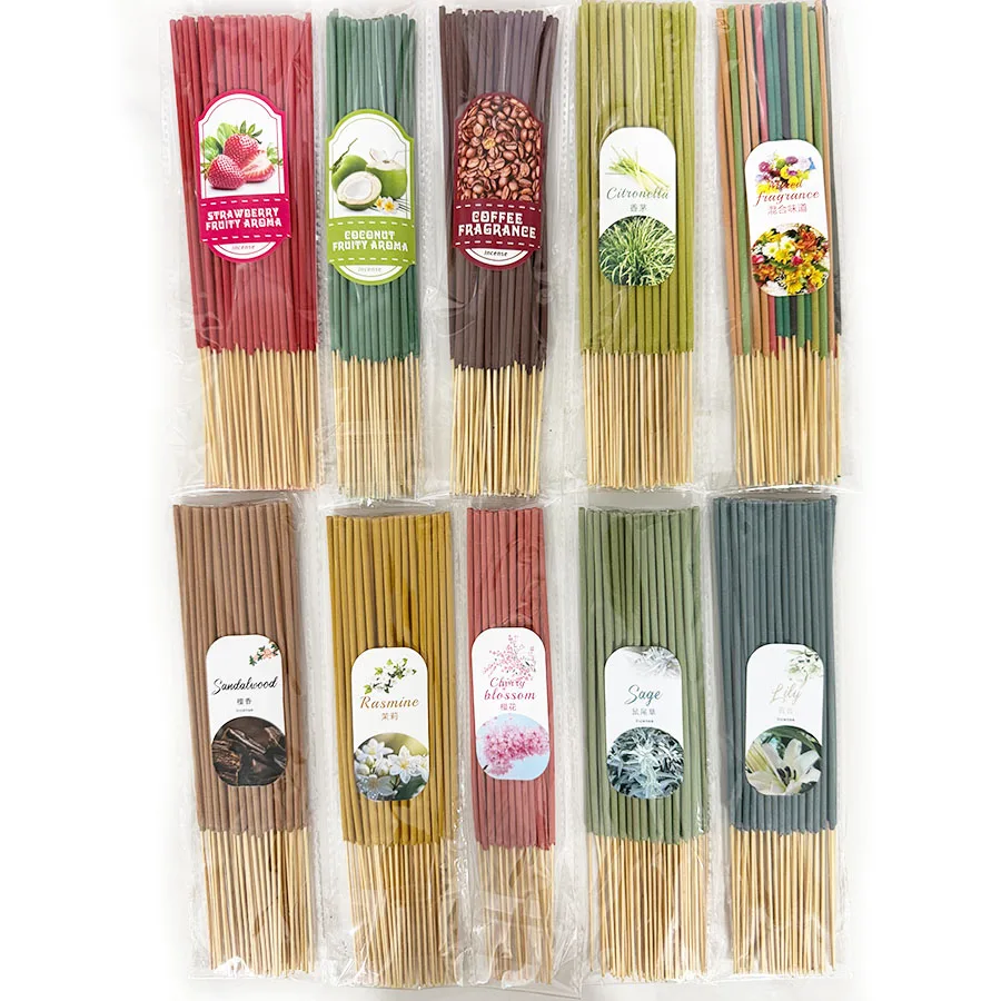 Handgefertigte Bambusstäbchen, Duftende Rosen, Salbei, Zitronengras und Andere Aromen für Langanhaltende Heimdekoration – Detail 4