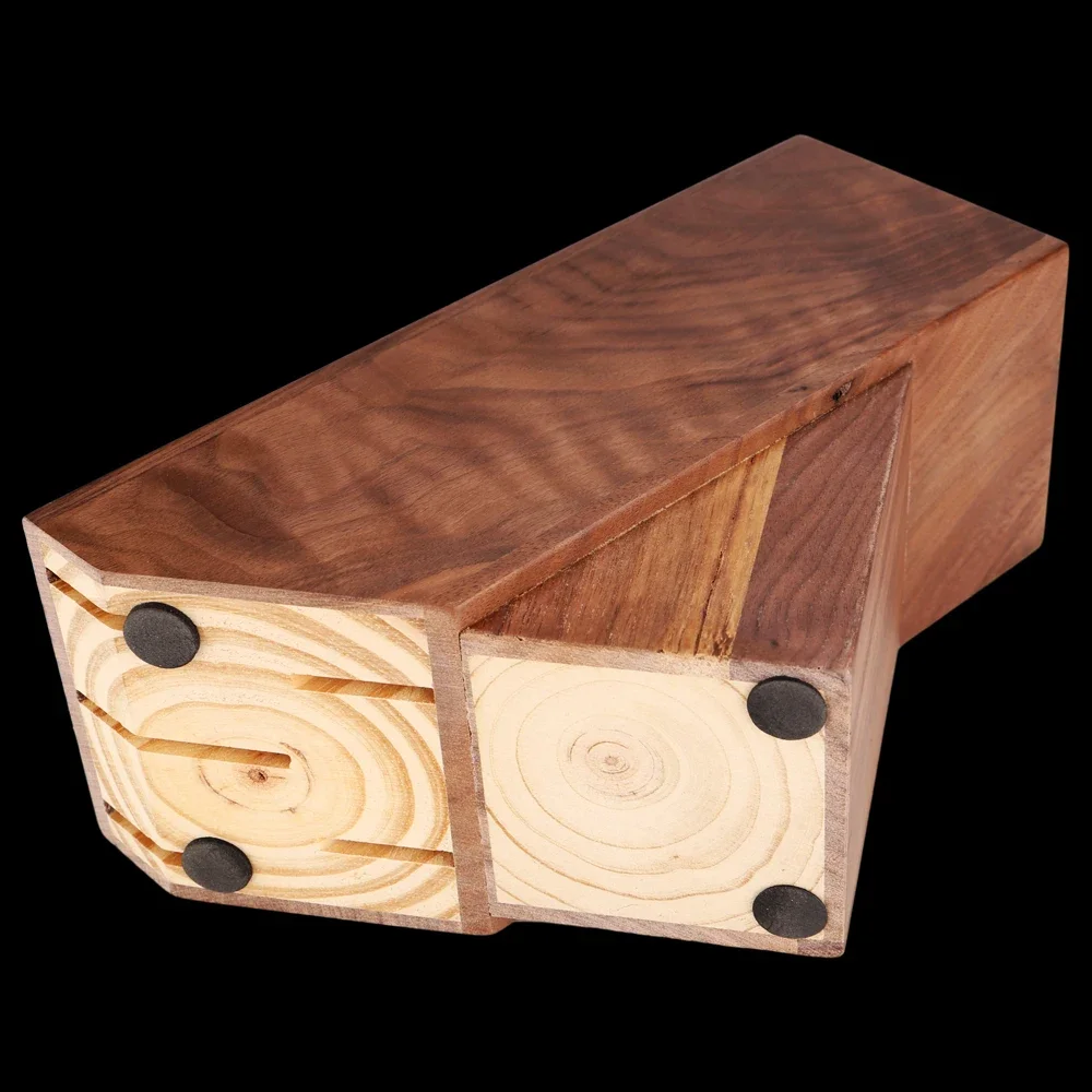 Slot Universal Knife Block Solid Wood Knife Block Countertop Block Knife Holder and Organizer for Easy Kitchen Knife Storage