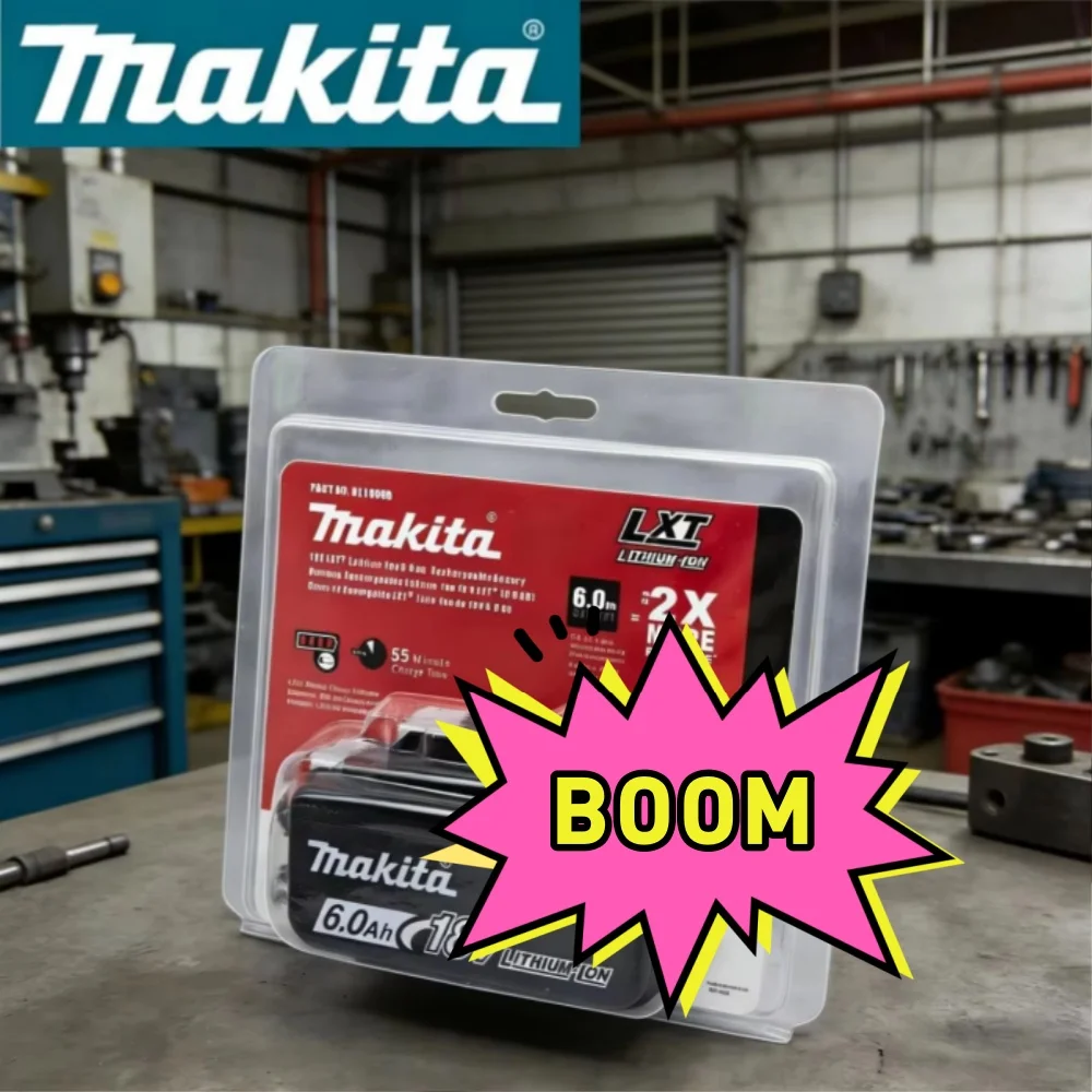

Аккумулятор Makita 18В повышенной емкости 6.0Ач 6000мАч BL1860 BL1850, совместимый с электродрелями, цепными пилами, угловыми шлифовальными машинами