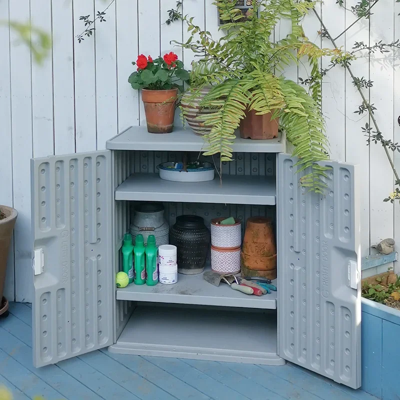 Sunscreen, rainproof, balcony craft storage cabinet, outdoor gardening utility cabinet, tool locker,