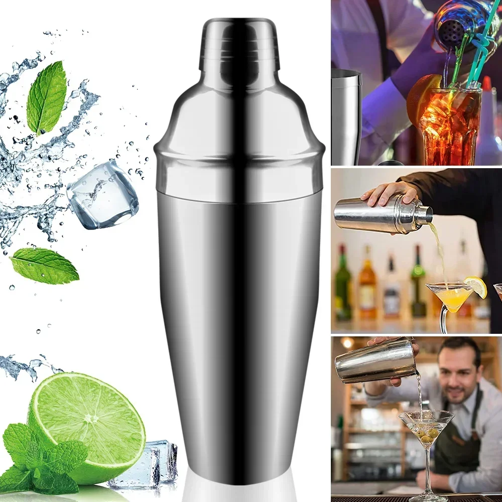

304 Stainless Steel Cocktail Shaker Mixer Wine Martini Boston Shaker For Bartender Drink Party Tools Drink stirrer Ice picks