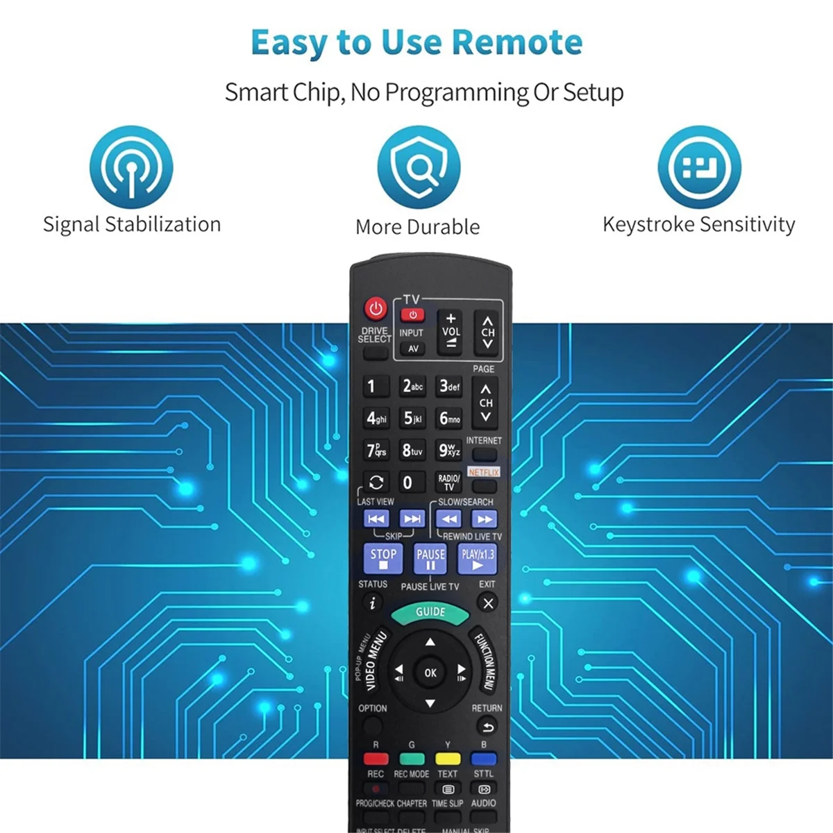 Ganti Remote Remote untuk Panasonic DMRBWT750 Remote Remote Remote