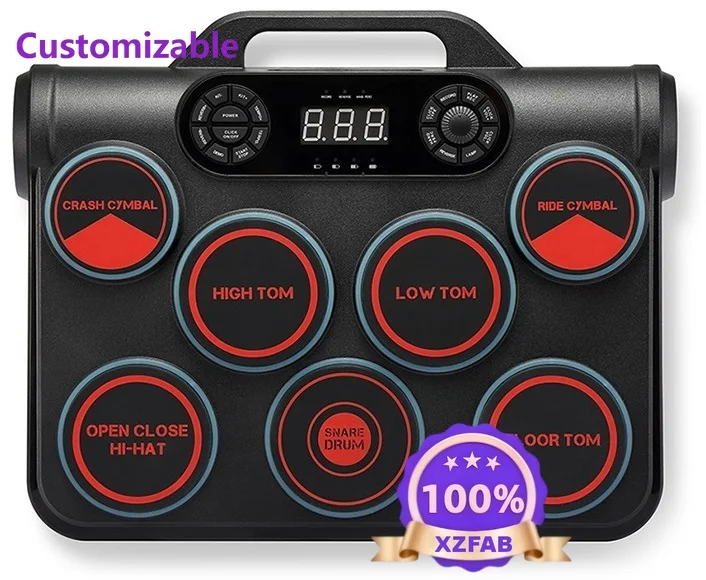 Factory Direct 2026 Practice Tambourine Set Stress Bass Cymbals Musical Instrument Percussion Kit Electric Snare Drum Pad Electr