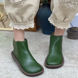 Birkuir Thick Heel Chelsea Boots Women Plush Boots Genuine Leather Slip On High Top Shoes Elegant Luxury Platform Ankle Boots