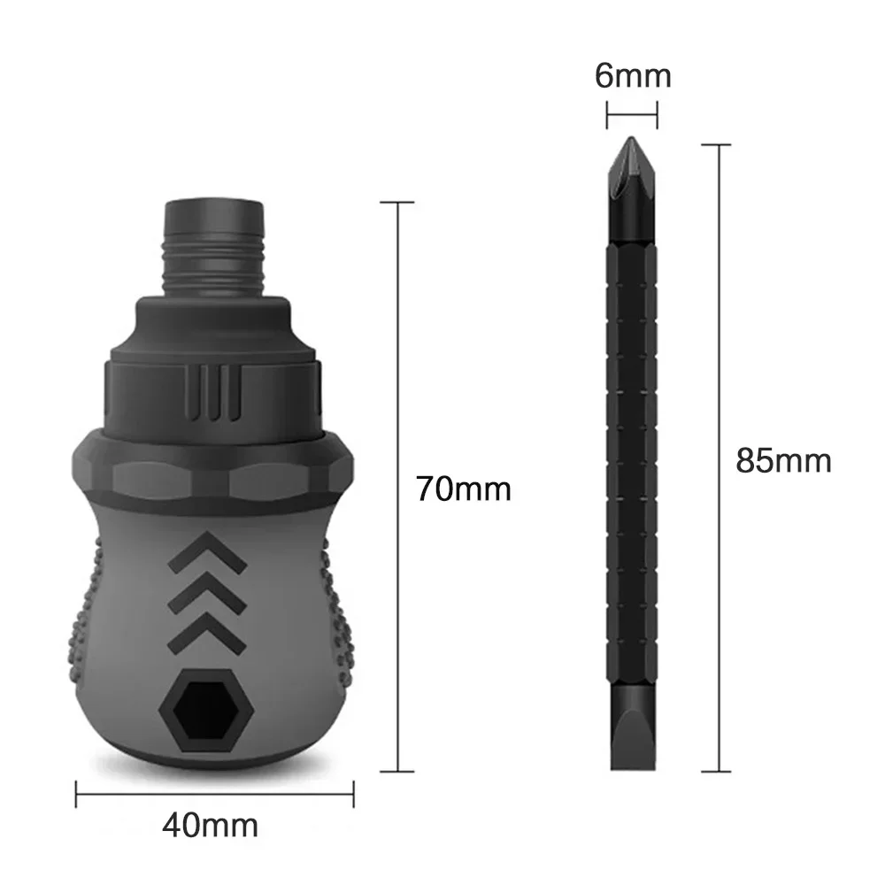 STONEGO Dual-purpose Ratchet Screwdriver Adjustable Cross Slot Telescopic Maintenance Handheld Tool