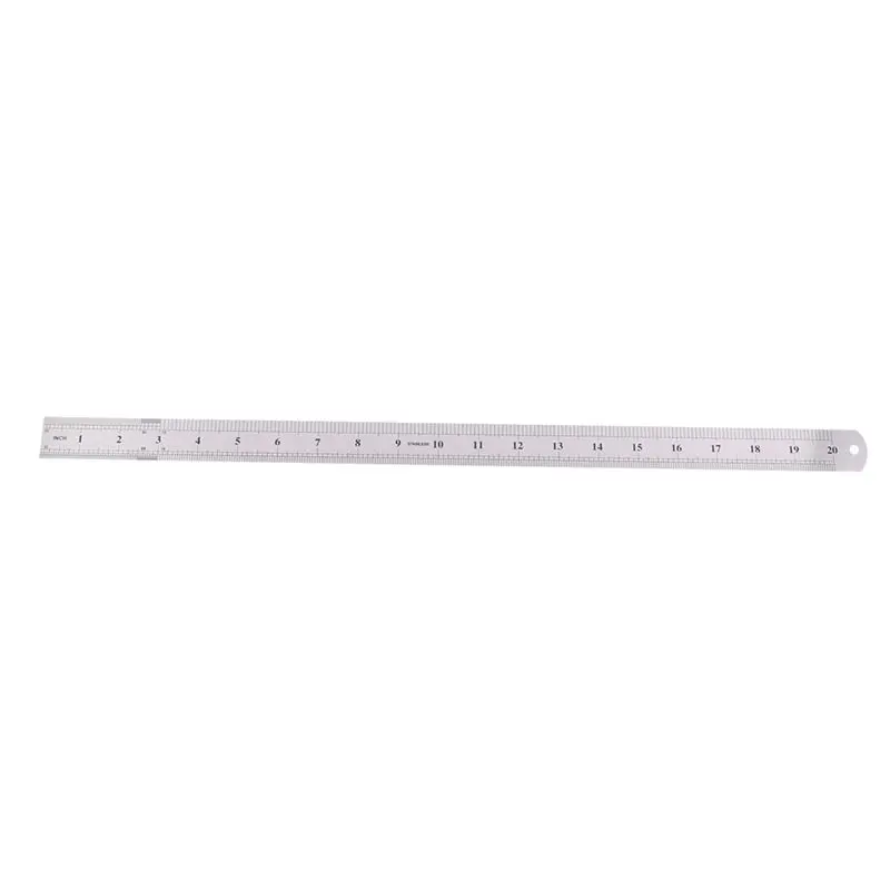 10X Groove Right Stainless Steel Metric Ruler 50 Cm Stainless Metric Ruler-B61B
