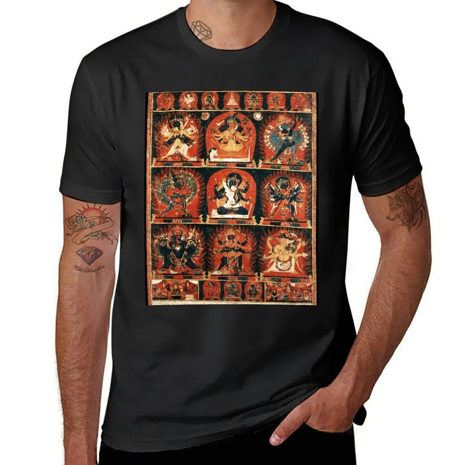 

Buddhist Tantric Deity Thangka T-Shirt blanks vintage korean fashion blacks funny t shirts for men