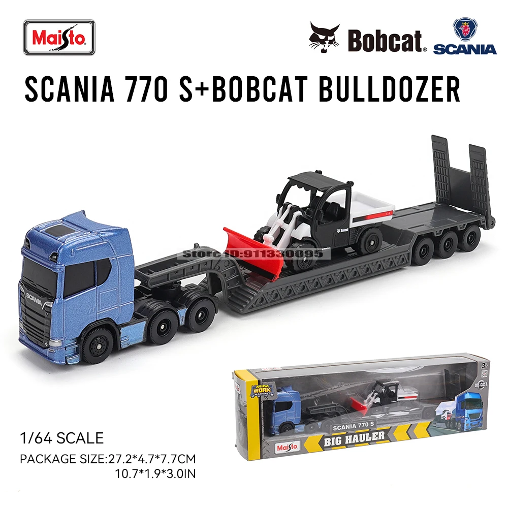Maisto 1:64 SCANIA 770 S Volvo Forklift Transport Vehicle Excavator die-cast precision model car Model collection gift