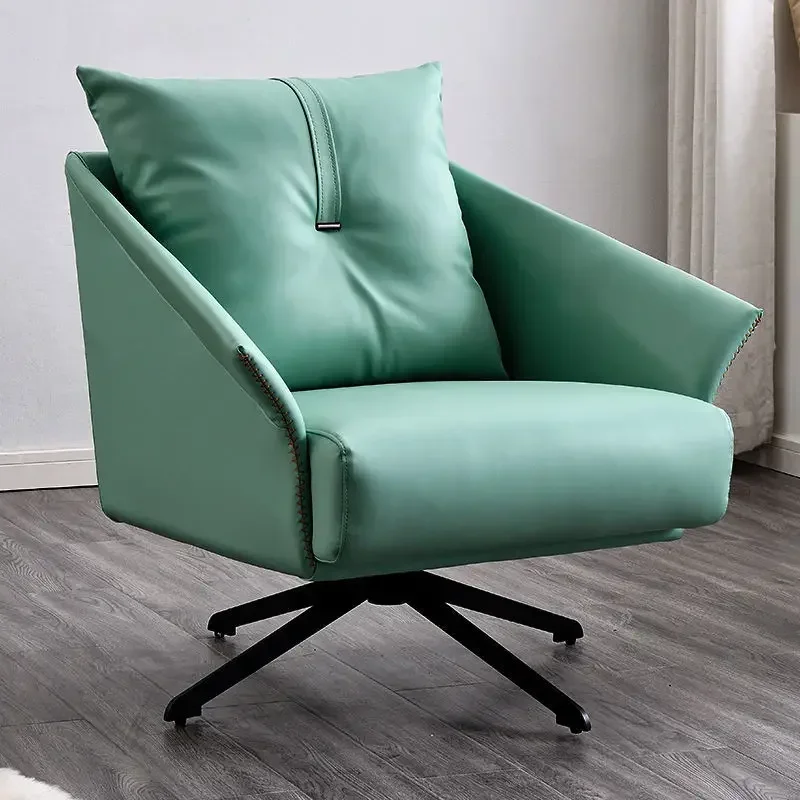 Modern light luxury single swivel high-end sofa chair living room balcony single sofa chair