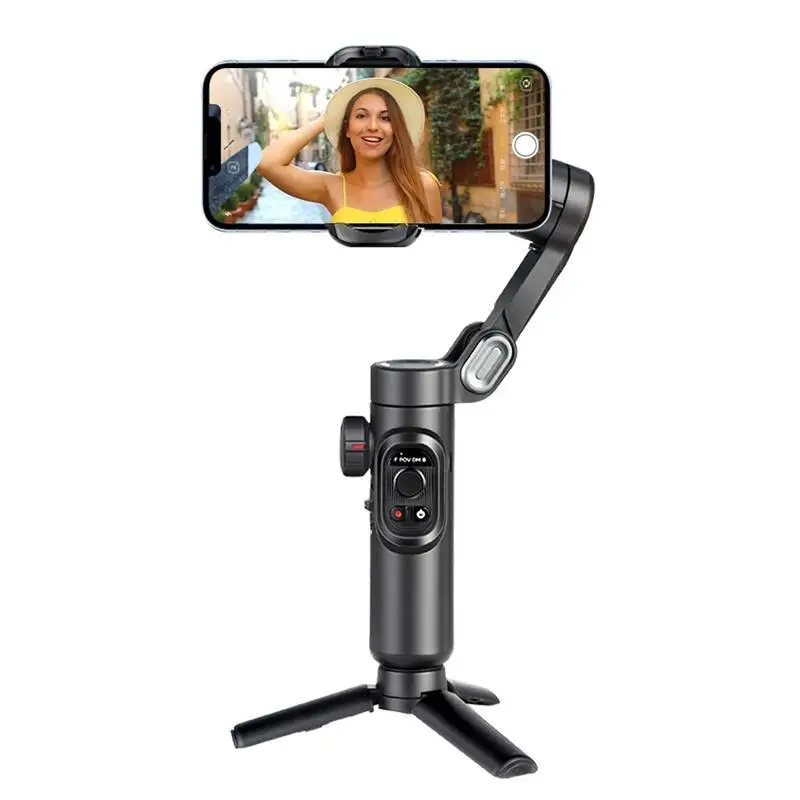 2025 AOCHUAN 3-Axis Handheld Gimbal Stabilizer for Smartphone with Fill Light for iPhone Android Face Tracking Tiktok Vlog