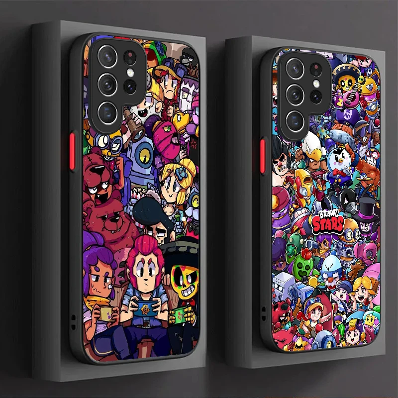 Cartoon Games Matte Hard Case For Samsung Galaxy S24 S23 S22 Ultra S21 S20 FE S10 Plus A15 A25 A35 A55 5G Note 20 10 PC Cover