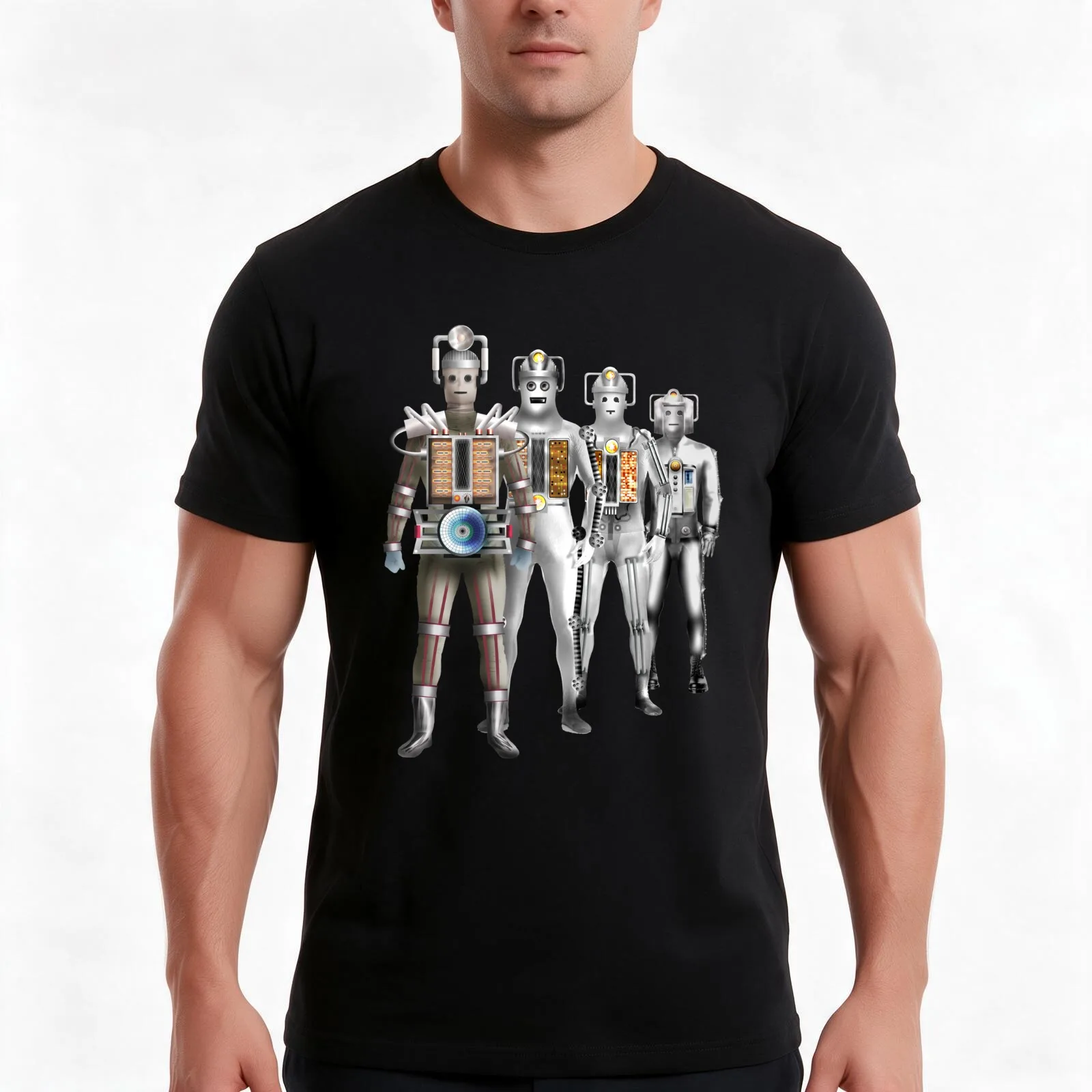 Cybermen of the sixties T-Shirt Summer Casual Cotton Tee Oversized Streetwear Tops Vintage Graphic Print Unisex Men Women