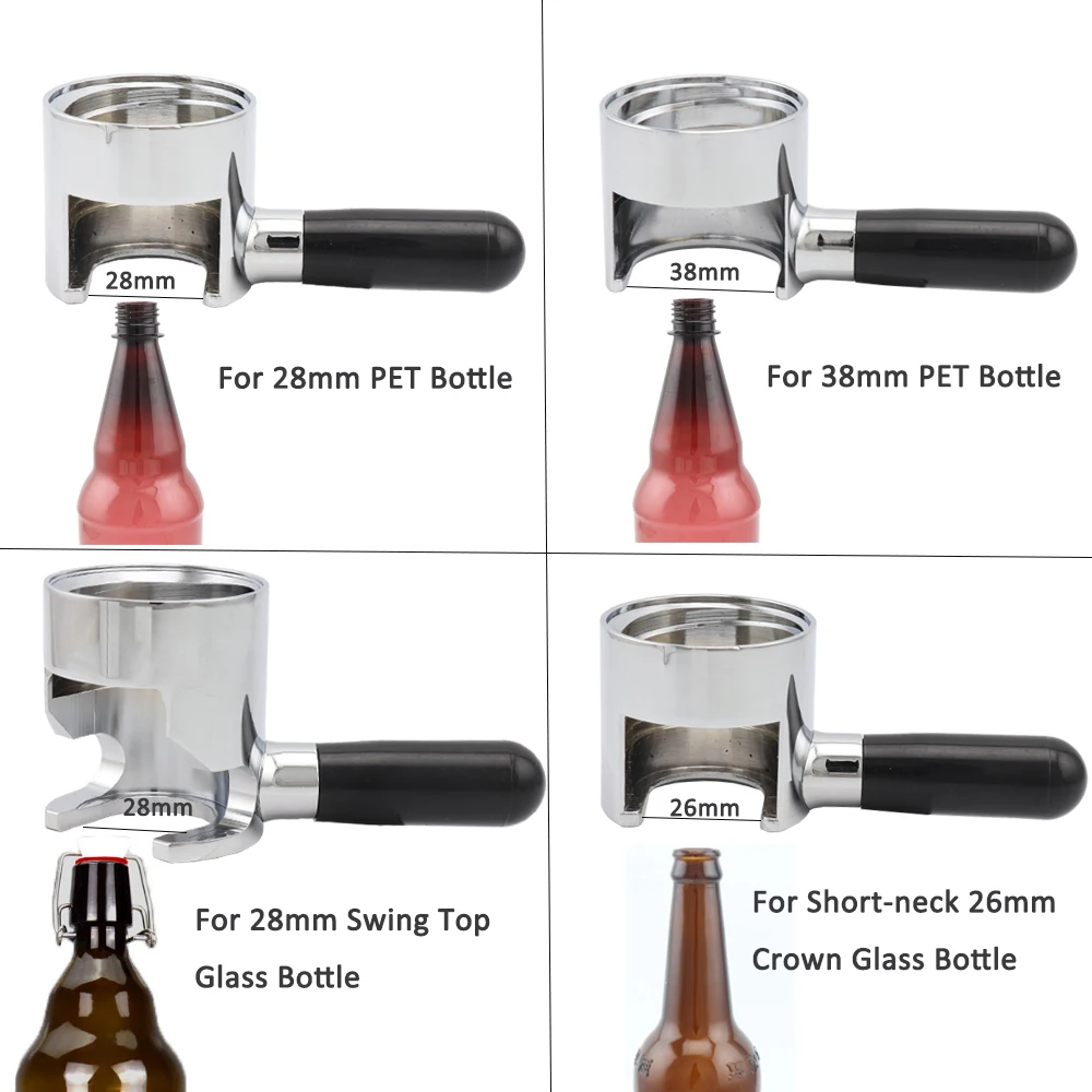 Lock Clamp Ring Adapter for No-foam Beer Bottle Filler Device (Swing Top, Crown Glass Bottle or PET Bottle)