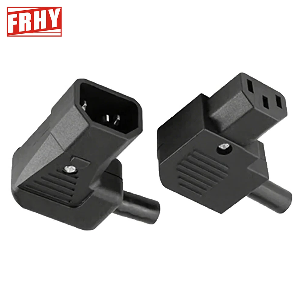 Premium Black Elbow C13 Power Cord - 10A 250V EU Standard Plug for PDU/UPS/S Electrical AC Socket Plug
