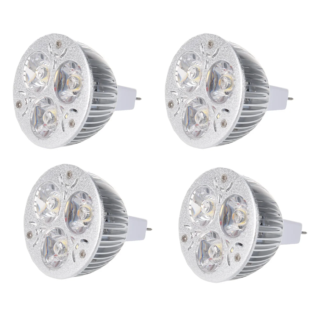 A95G 4X 3W 12-24V MR16 Warm White 3 LED Light Spotlight Lamp Bulb Only