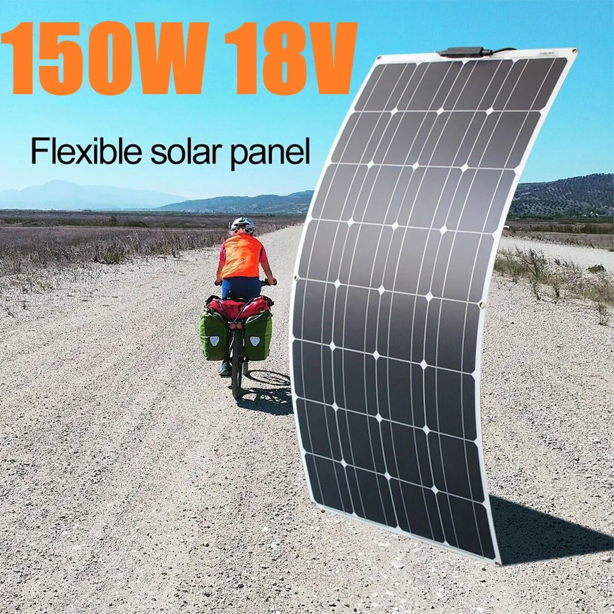 PowMr Powerful 150W Flexible Solar Panels 12V 18V Solar Cells Off-Grid 12V/24V  System Solar Power PV Panel for Car RV Camping