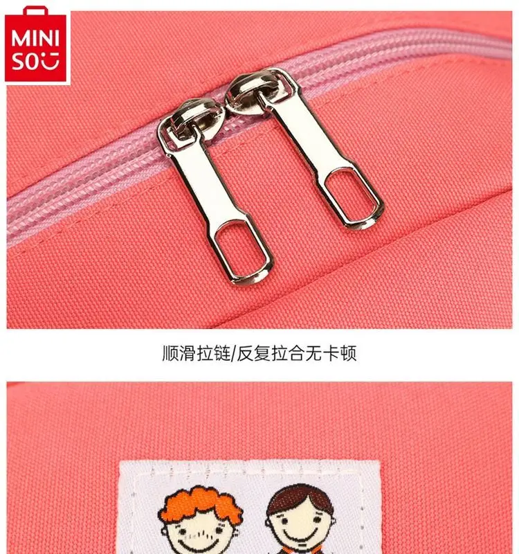 MINISO 디즈니 만화 미키 인어 공주 대용량 배낭, 경량 및 하중 감소, 어린이 배낭