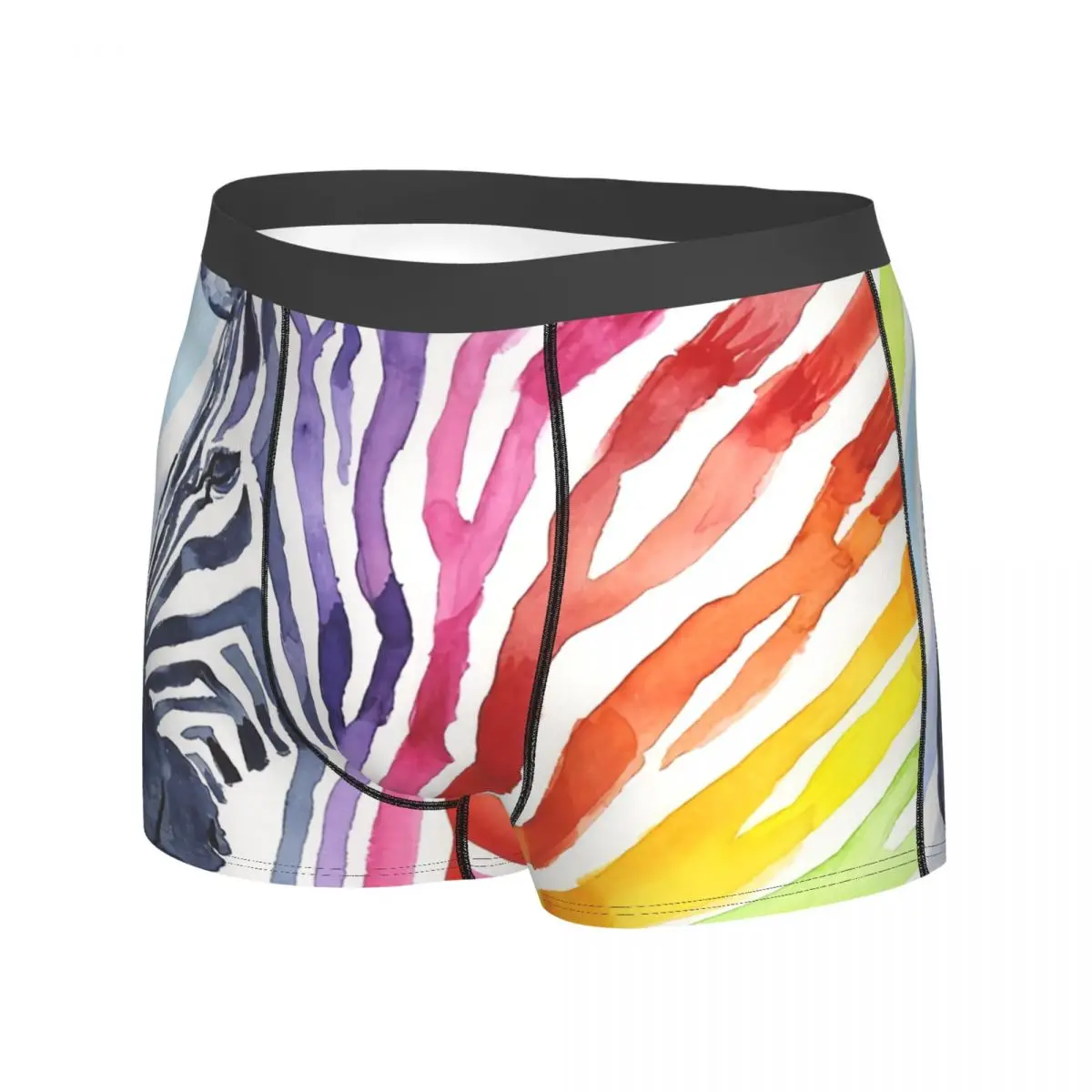 Zebra Printing Underwear Animal Textures Males Boxer Brief Breathable Boxershorts Hot Sale Print Plus Size Underpants