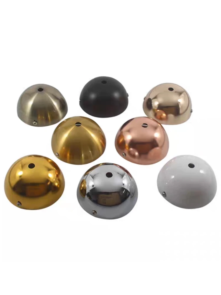 Lustre à Base semi-ronde plaqué laiton de luxe léger, pièces de réparation de montage de plafond fixes rondes