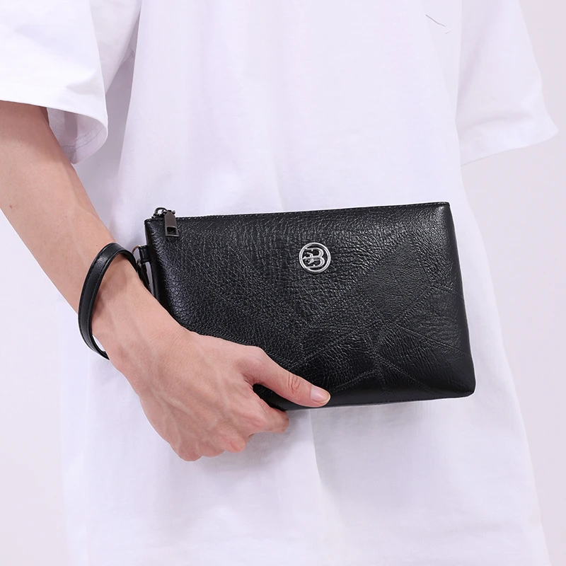 Casual Soft PU Leather Men Day Clutch Bag High Quality Business men Cardholder Case Fashion Male Leather Money Handbag sacoche