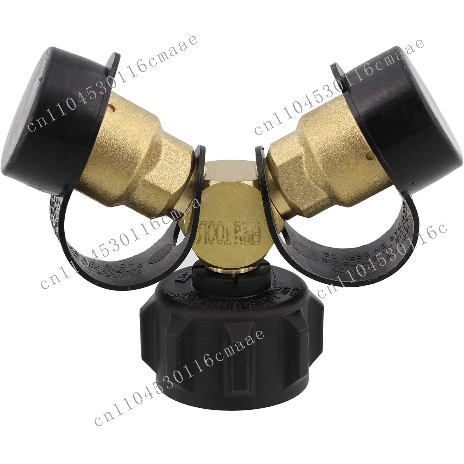 Retail Y-type propane adapter, brass tee QCC to POL oven accessories Starting from 5 pieces