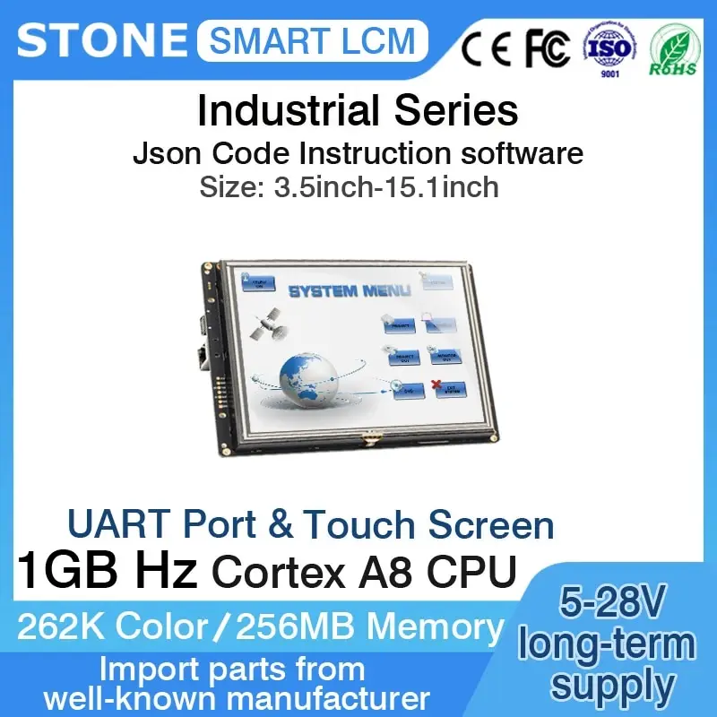 

3.5-10.4 Inch Smart HMI Serial TFT LCD Display Module with Program UART Port for Industrial for Arduino