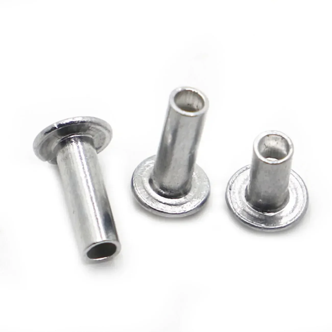 10 20 50pcs M2 M2.5 M3 M4 M5 M6 Aluminum Round Pan Head Half Semi Hollow Shank Rivet Screw Dia 2-6mm Length 3-30mm GB873