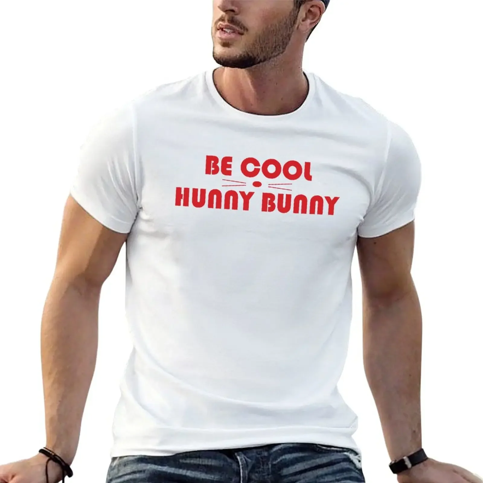 Be Cool Hunny Bunny T-Shirt graphic t shirts anime shirt plain oversizeds t shirt men