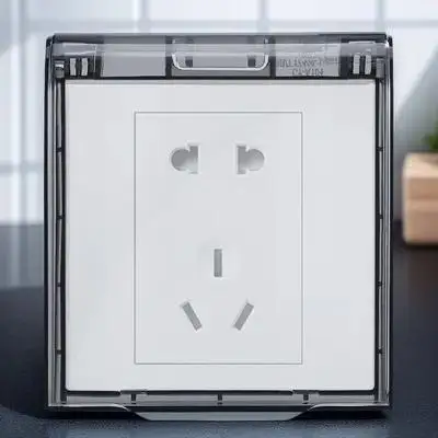 

Transparent Waterproof Outlet Cover Protective Socket Guard for 86-Type Switches Rainproof Electrical Outlet Cover Home Office