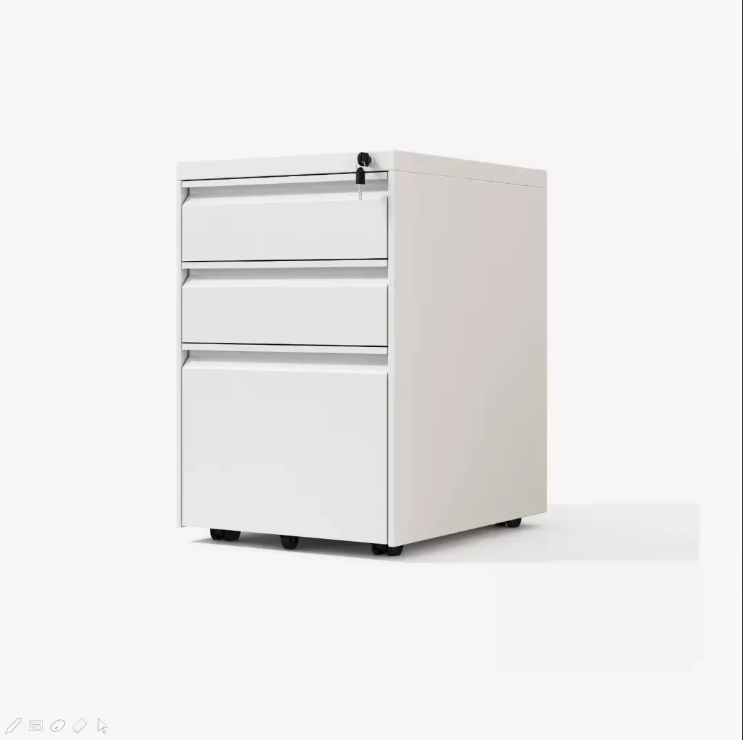 Hotsell Design Metal Vertical Steel 3 Drawer Under Desk Movable Office Furniture Mobile File Cabinet