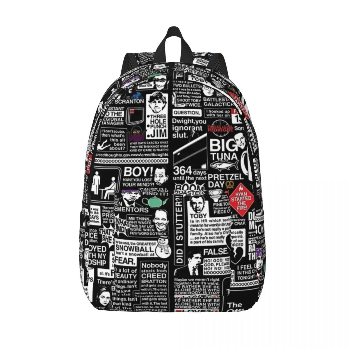 Wise Words & Memorable Quotes mochila para hombres y mujeres, Casual High School Work Daypack, The Office TV Show Laptop Canvas Bags Sport