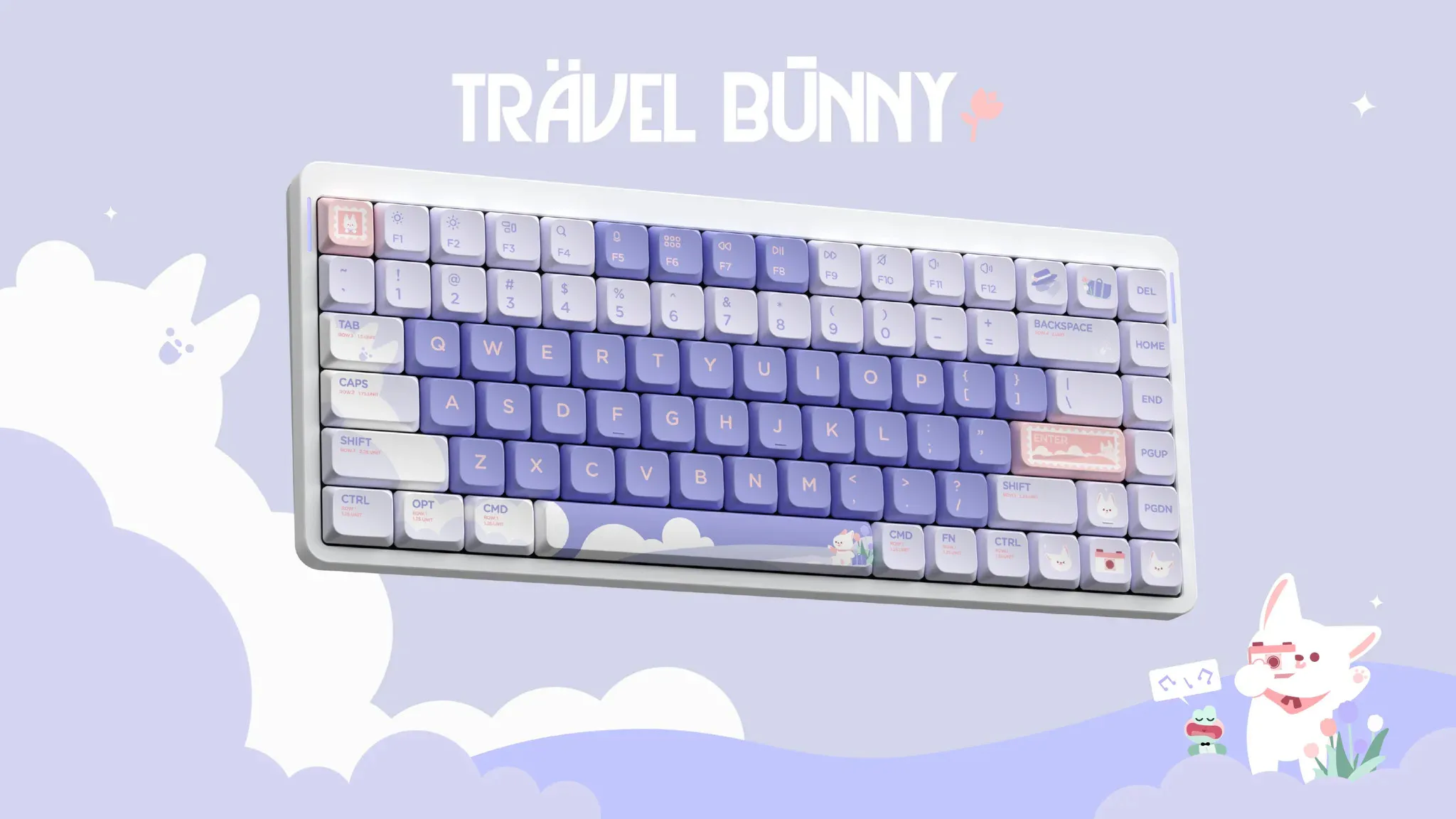 NuPhy Travel Bunny nSA Profile Dye-sub PBT Keycaps