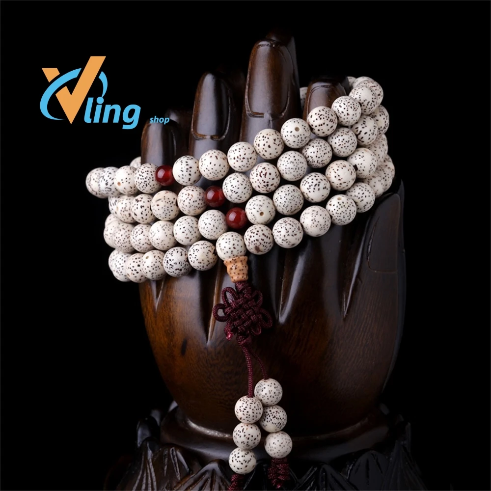 

2023 Tibetan Mara Bead Buddhist Meditation Amulet Star Moon Bodhi 108 Beads Beaded Necklace Bracelet Ladies Mens Good Luck Gifts