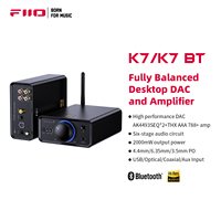 FiiO K7/K7BT  Balanced HiFi DAC Headphone Amplifier AK4493S*2, XMOS XU208 PCM384kHz DSD256,USB/Optical/Coaxial/RCA Inputs