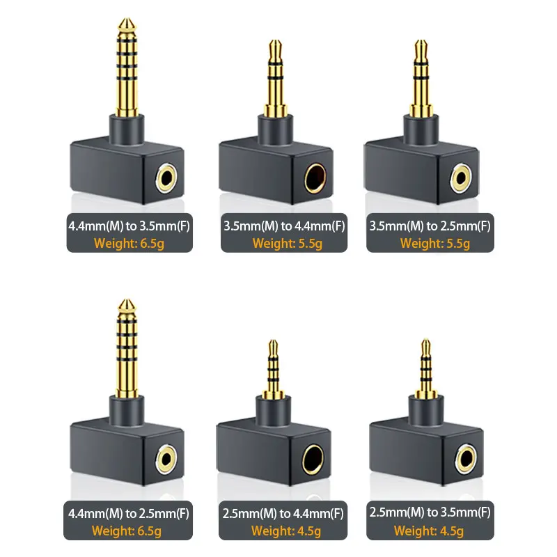 

2.5mm 3.5mm Jack male to femalAudio Headphone Converter Adapter for Airline Travel Earphone Headset 4.4mm Connector Plug Adaptor