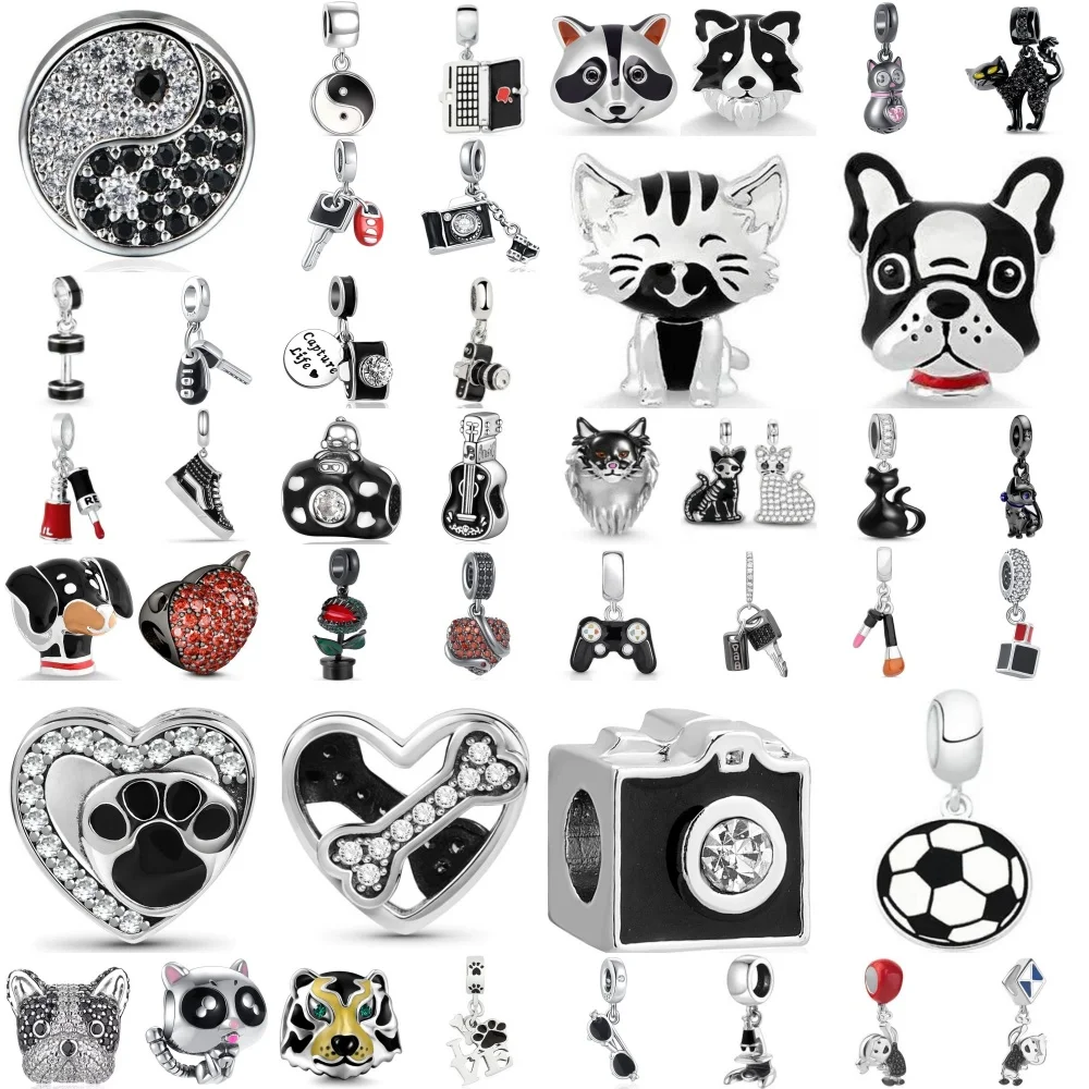 Hot Selling 925 Silver,Cat,Dog Beads,Camera,Shoe Pendant Suitable For Original Bracelets, DIY Accessories,Exquisite Jewelry ﻿