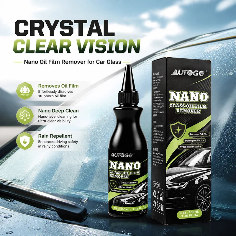 Nano Glass Oil Film Remover 100ml Car Windshield Cleaner Hydrophobic Anti‑Glare Remove Water Stains For Windows Rearview Mirror
