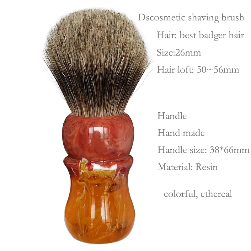 Dscosmetic best badger hair shaving brush bear resin handle shave brush for man