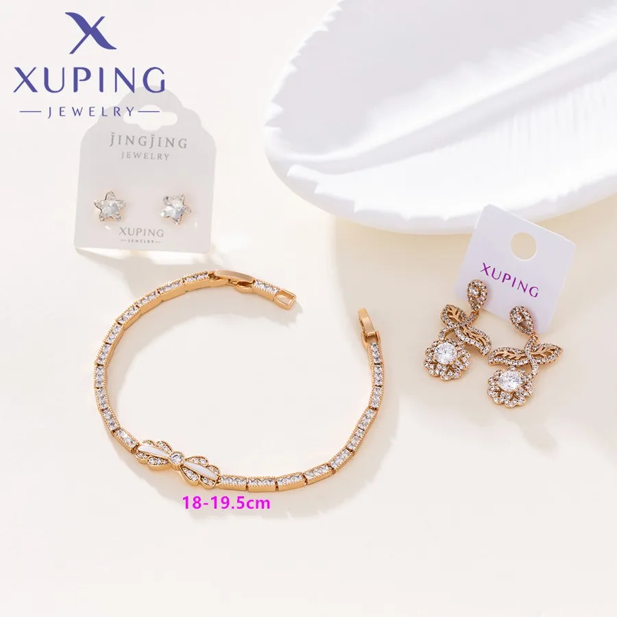 Xuping Jewelry Fashion Designs Promotion Mixed Earrings Bracelets Necklaces for Women Party Gift