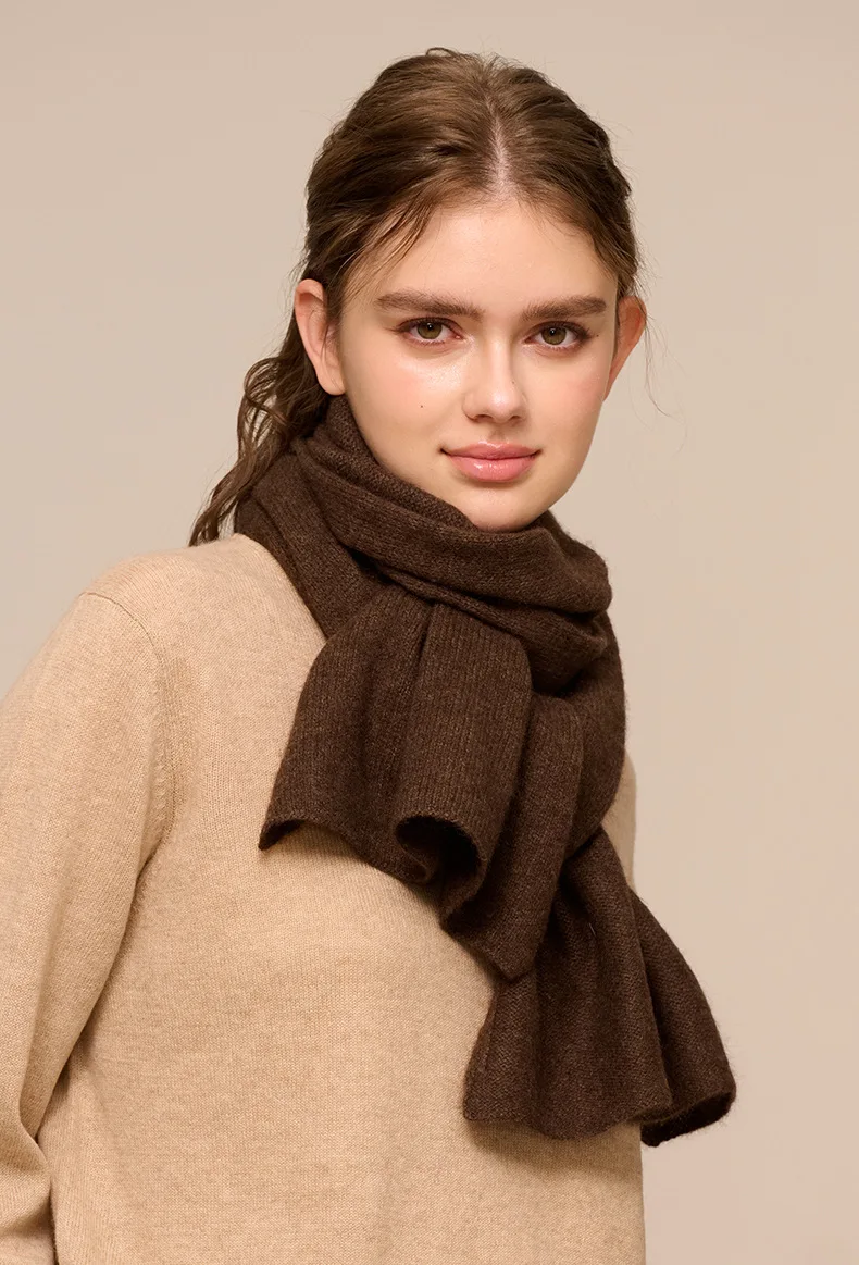 

Вязаные шарфы из шерсти яка для женщин и мужчин, зимняя шаль, шарф, аксессуары