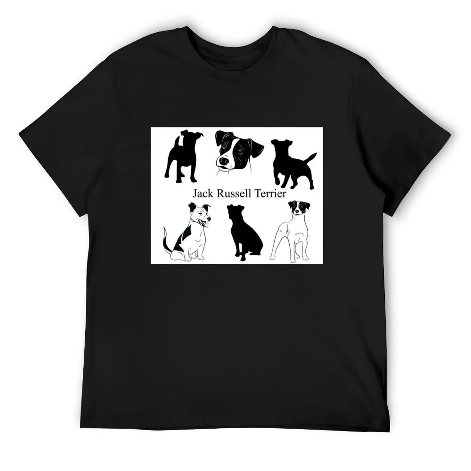 Jack Russell Terrier Dog Art T-Shirt graphic t shirts summer top for a boy black t-shirts for men